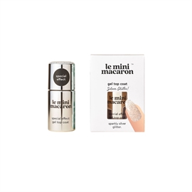 Le Mini Macaron Silver Glitter Top Coat 8,5 ml  hos parfumerihamoghende.dk 